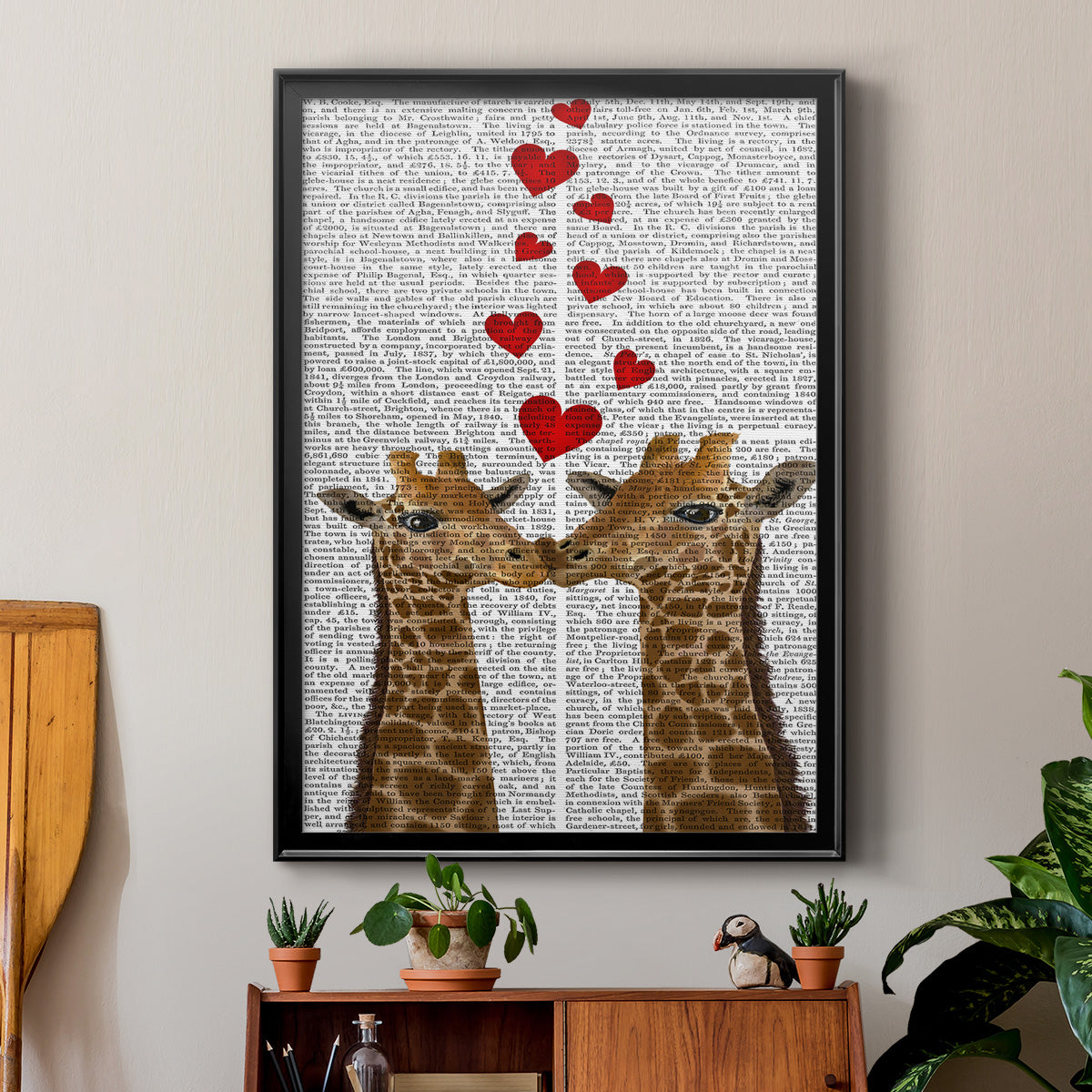 Love is in the Air Collection B - Modern Framed Canvas Print