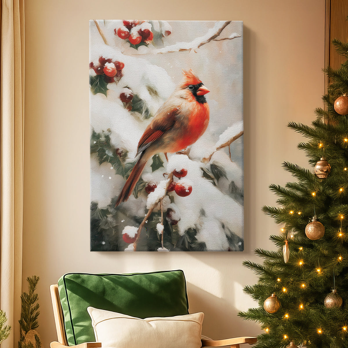 Sleigh of Golden Blessing - Canvas Art Print