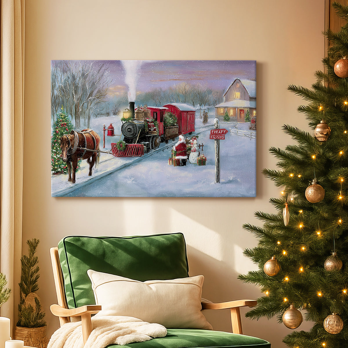 Chalk Serenade of Lantern - Canvas Art Print