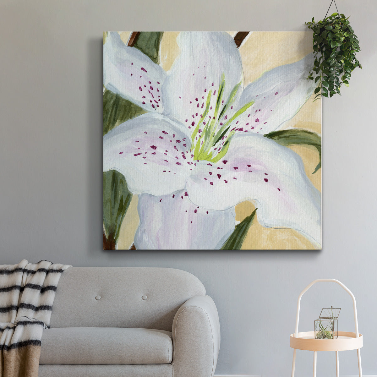 White Lily I-Premium Gallery Wrapped Canvas - Ready to Hang