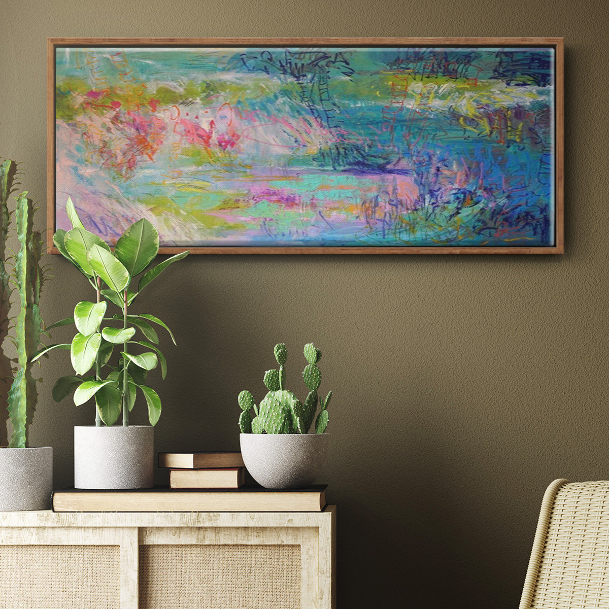 Floating on a Dream - Floater Framed Canvas Print