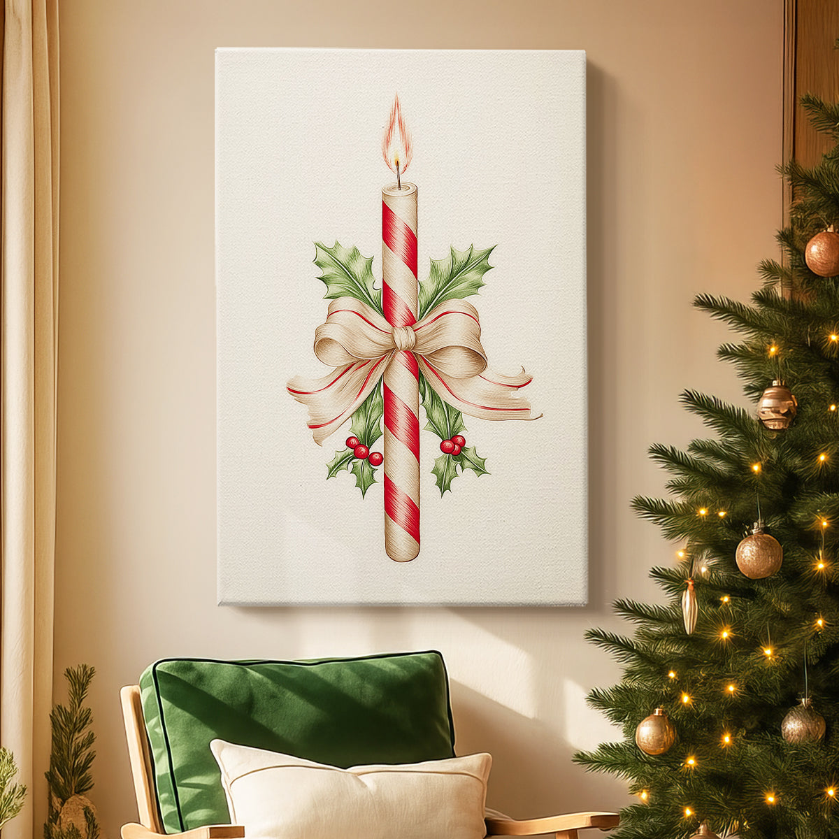 Dusk of Golden Candle - Canvas Art Print