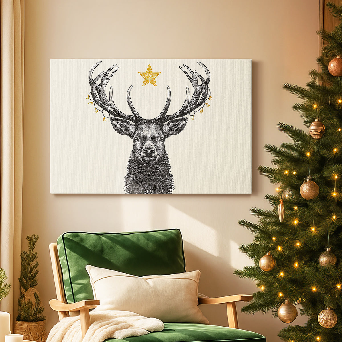 Tinsel-Gold Snow at Dawn - Canvas Art Print