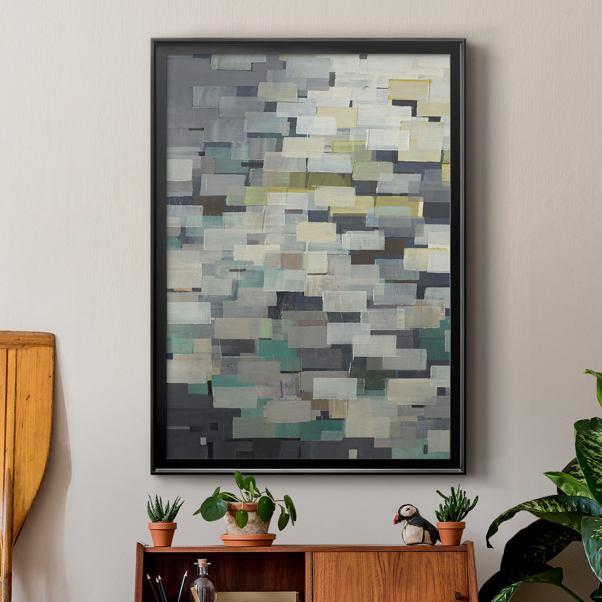 Puzzle Pieces V1 - Modern Framed Canvas Print