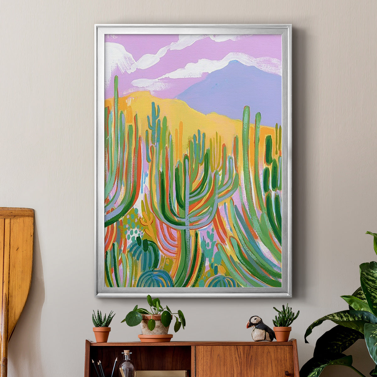 Lavender Desert I - Modern Framed Canvas Print