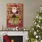 Santa on Gift Premium Gallery Wrapped Canvas - Ready to Hang