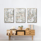 Sand Glyphs I - Framed Premium Gallery Wrapped Canvas L Frame 3 Piece Set - Ready to Hang