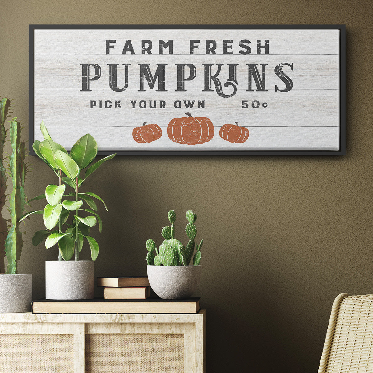Farm Fresh Pumpkins - Floater Framed Canvas Print