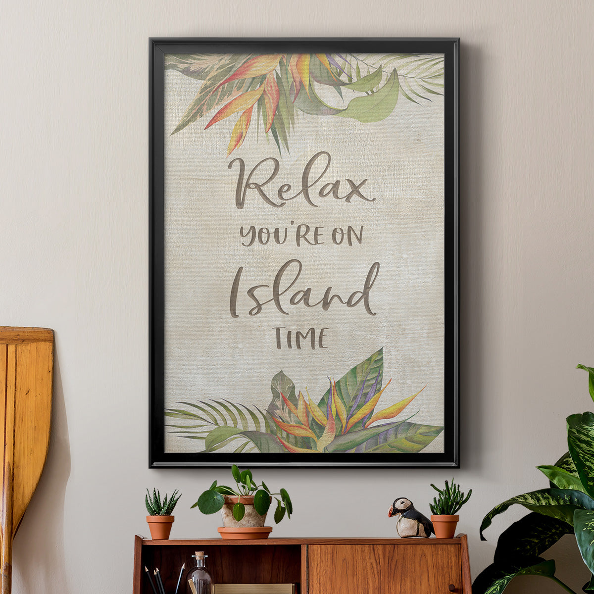 You're On Island Time - Modern Framed Canvas Print