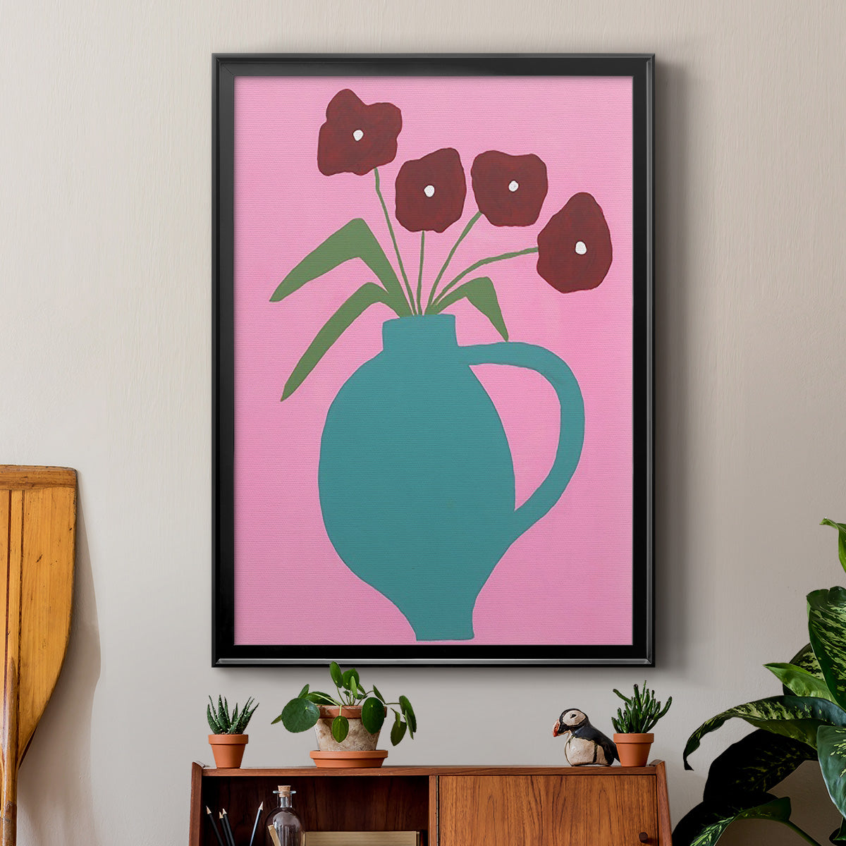 Modern Blooms IV - Modern Framed Canvas Print