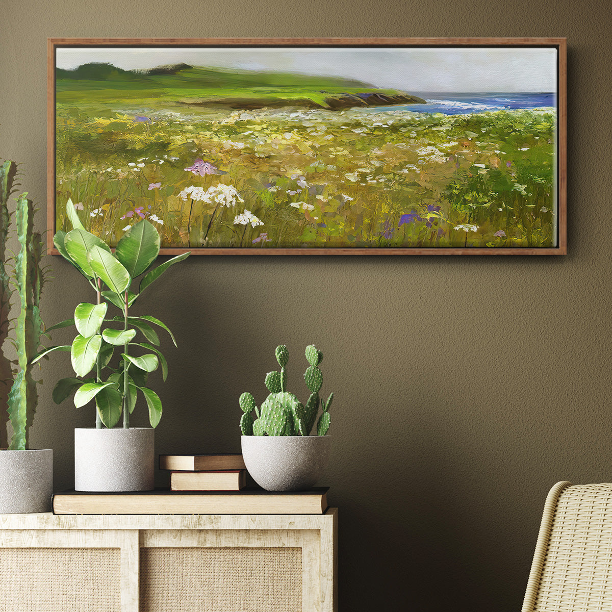 Montara Bluffs - Floater Framed Canvas Print