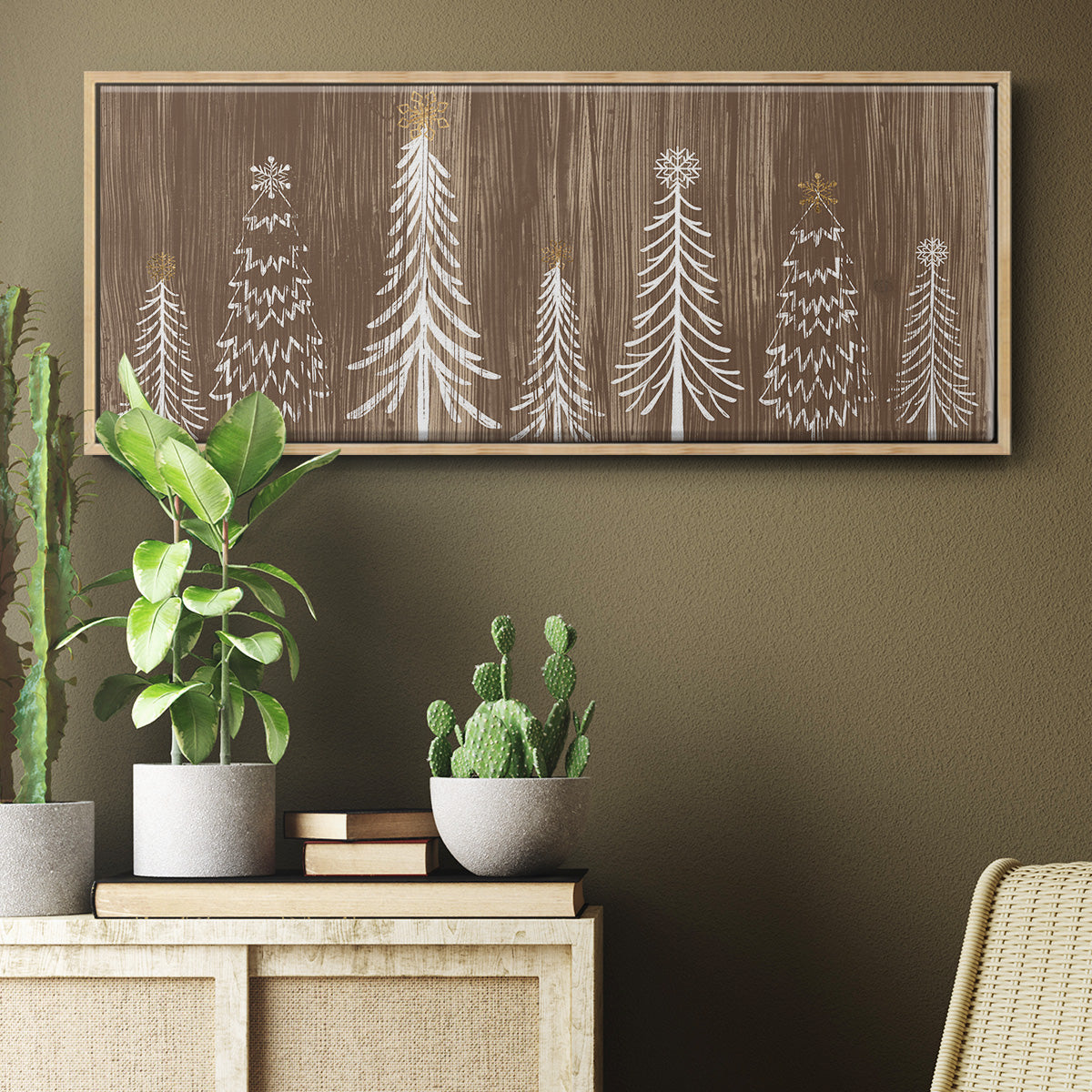 Barnwood Wonderland Collection D - Floater Framed Canvas Print