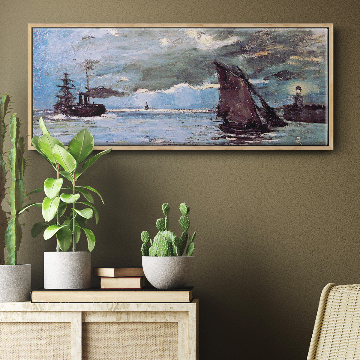 Seascape - Floater Framed Canvas Print