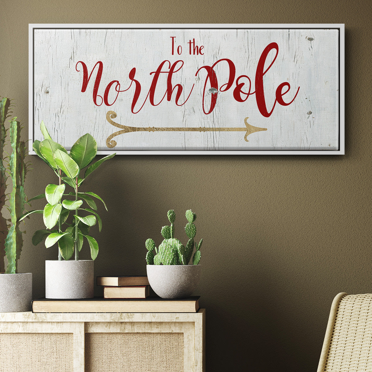 North Pole - Floater Framed Canvas Print