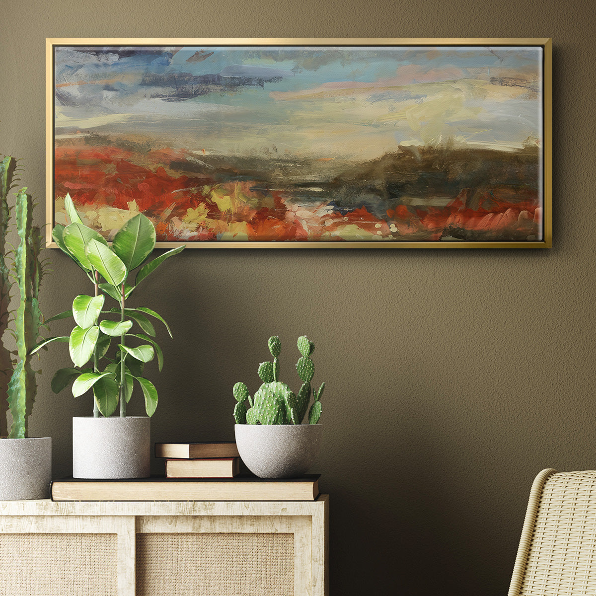 Landscape Study - Floater Framed Canvas Print