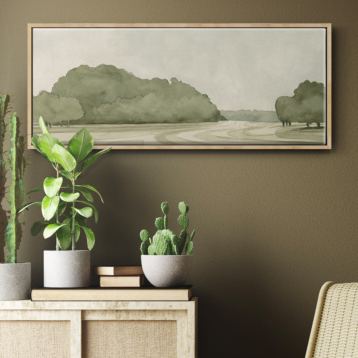 On Course I - Floater Framed Canvas Print