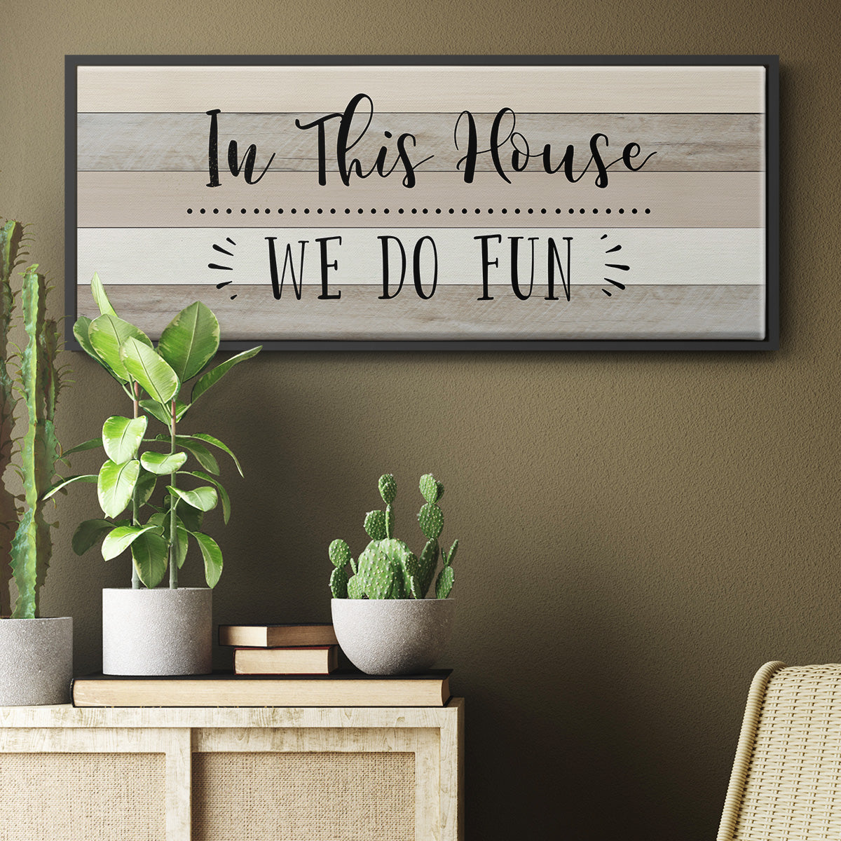 We Do Fun - Floater Framed Canvas Print
