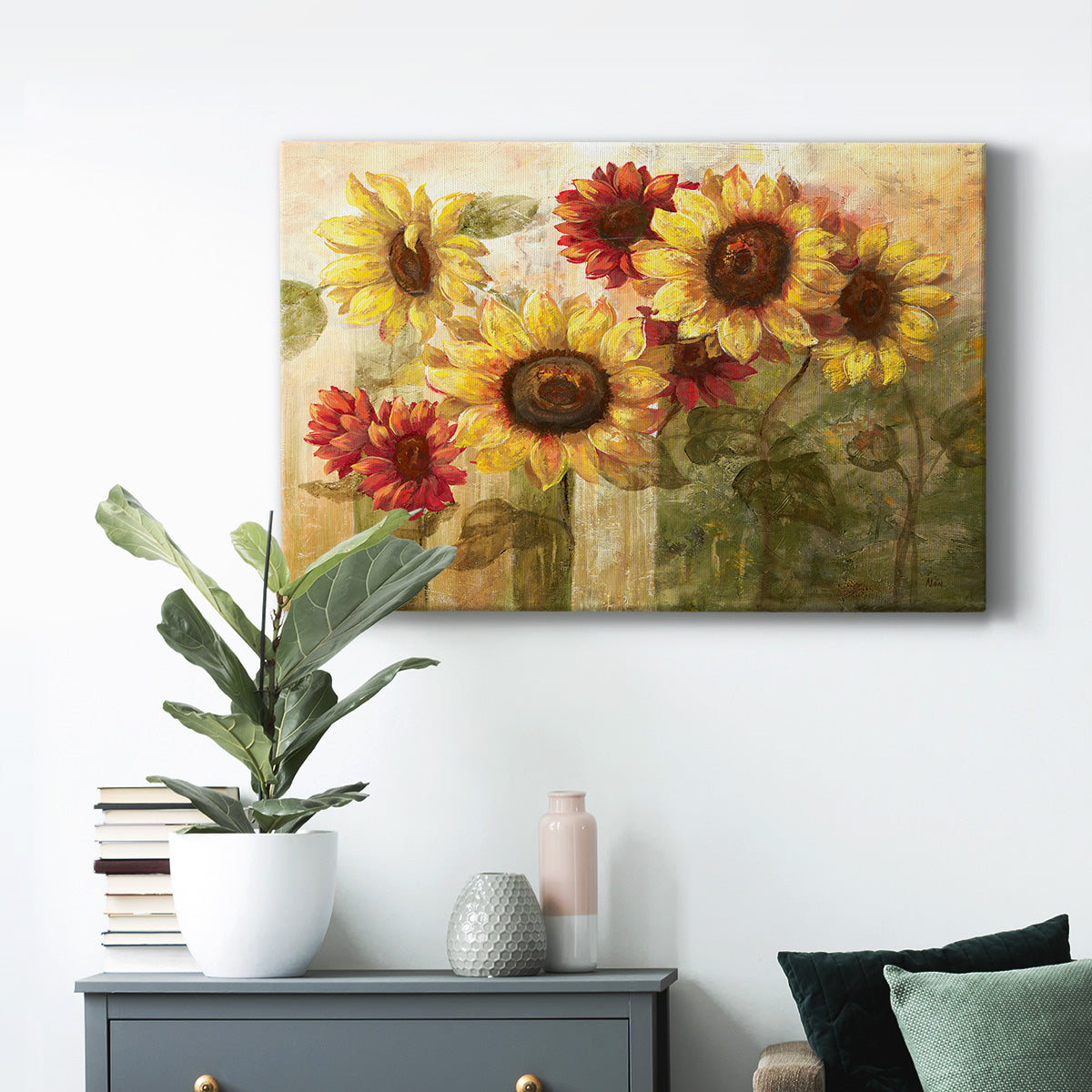 Sunflowers I Premium Gallery Wrapped Canvas - Ready to Hang