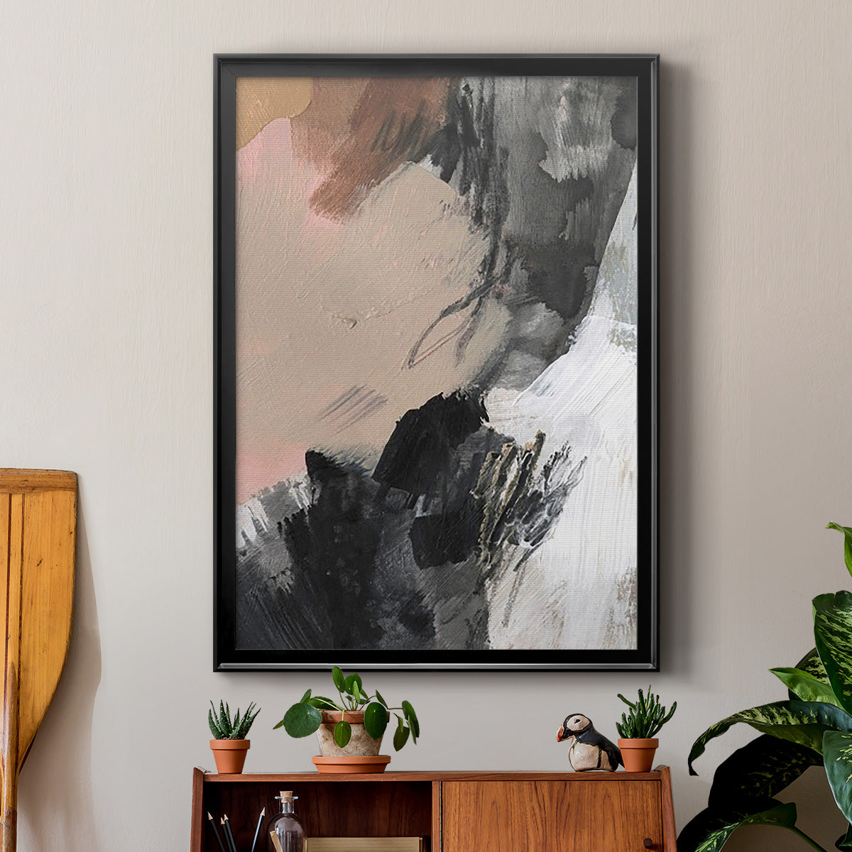 Unbleached Neutrals V - Modern Framed Canvas Print