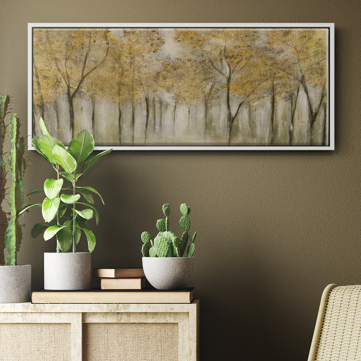 Golden Spring - Floater Framed Canvas Print