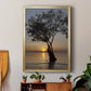 Sunset Silhouette - Modern Framed Canvas Print