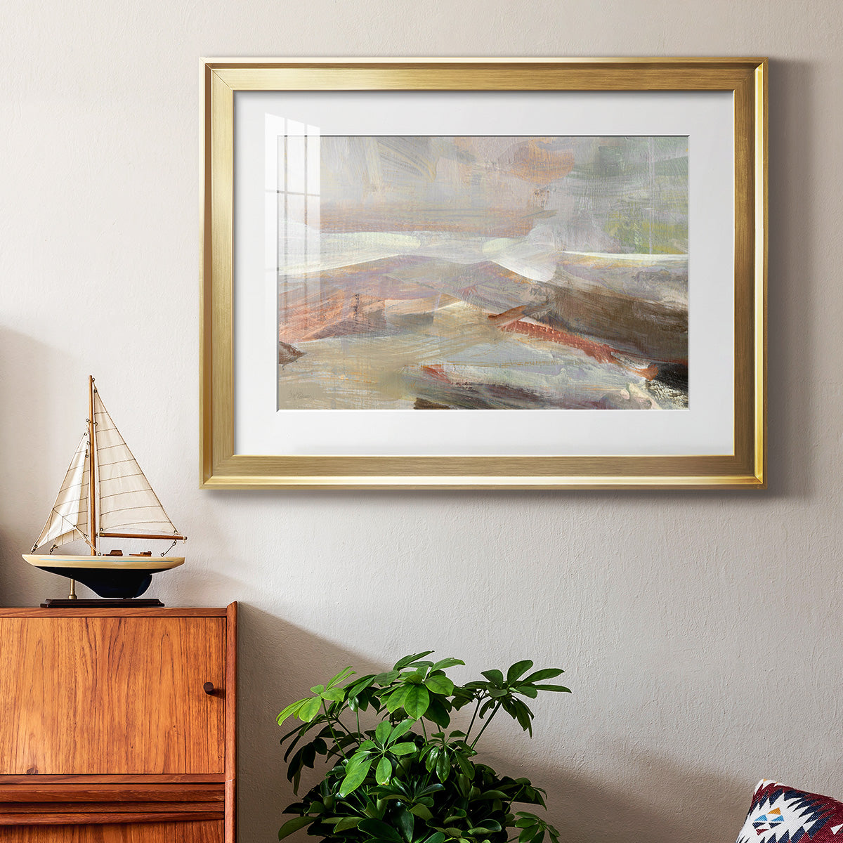 Distant Canyon - Modern Framed Art Print