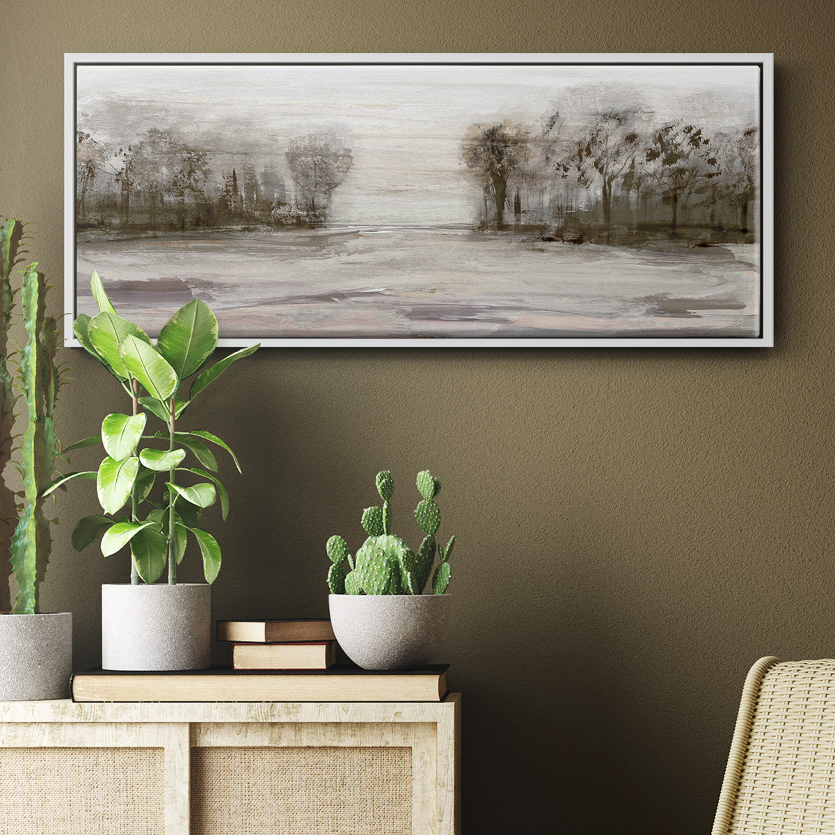 Near Graham Mountain - Floater Framed Canvas Print