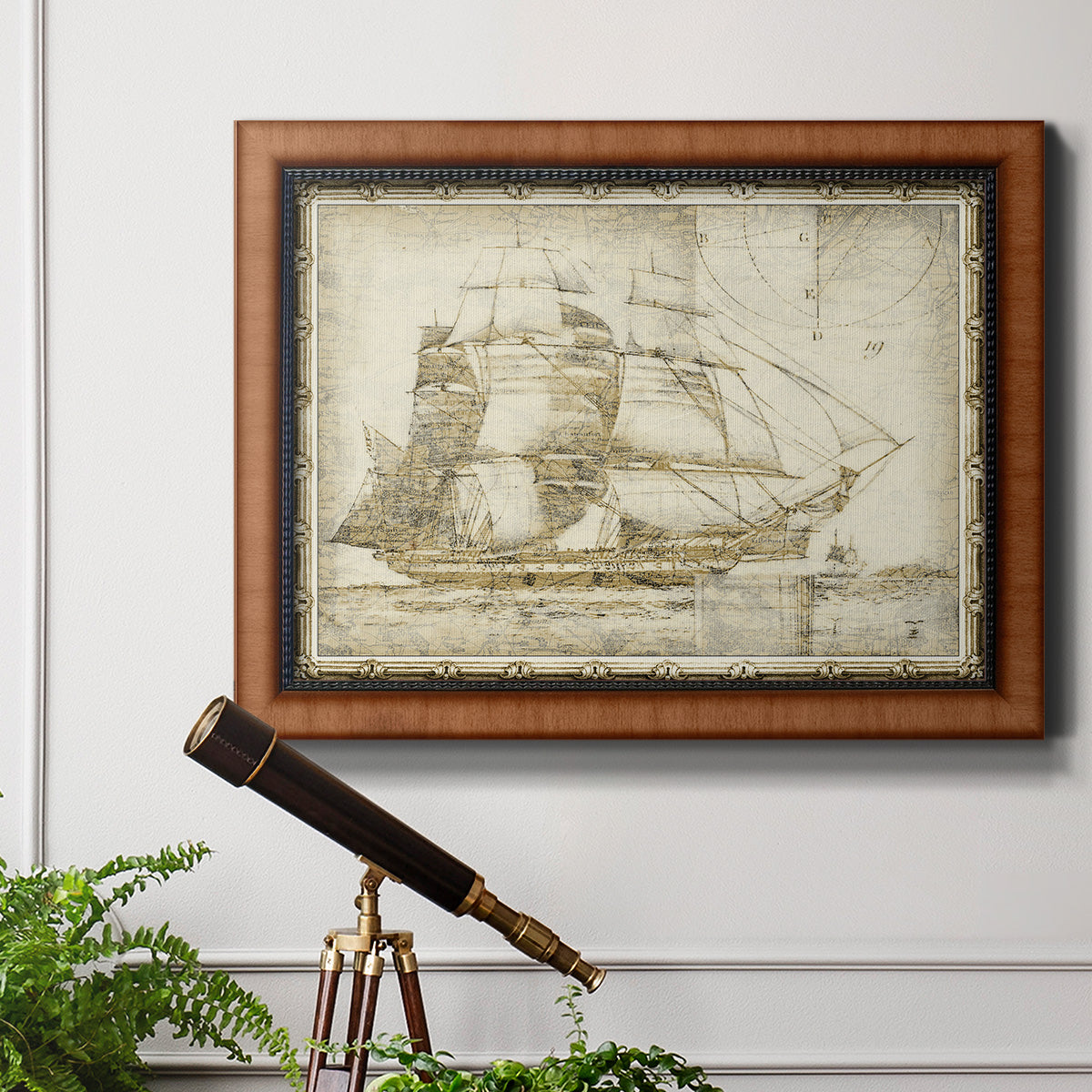 Ghost Ship I Premium Framed Canvas- Ready to Hang