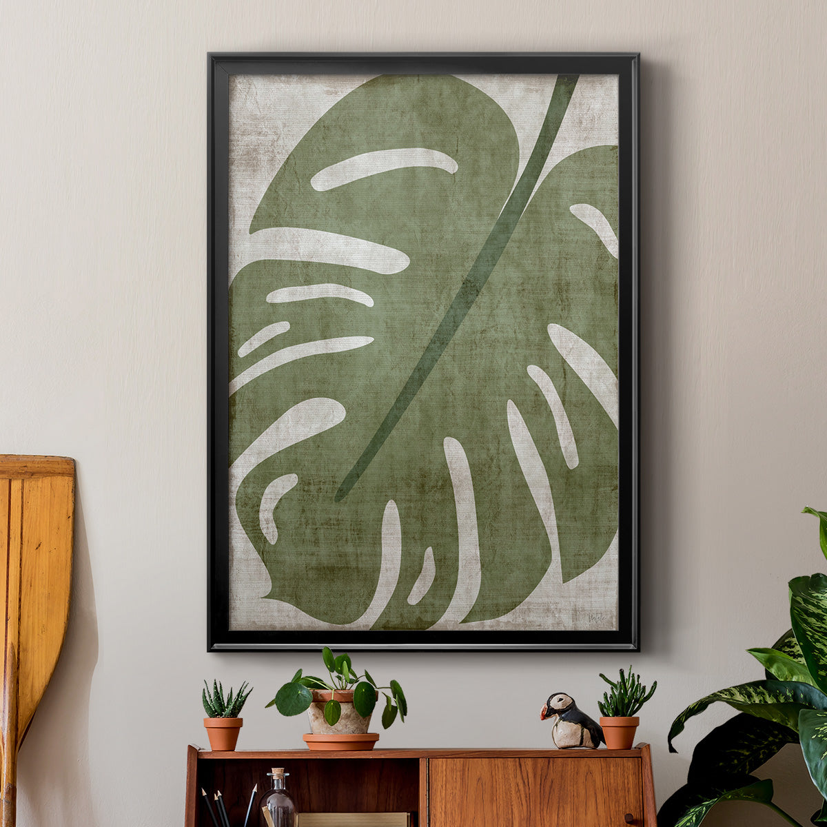 Island Greenery II - Modern Framed Canvas Print