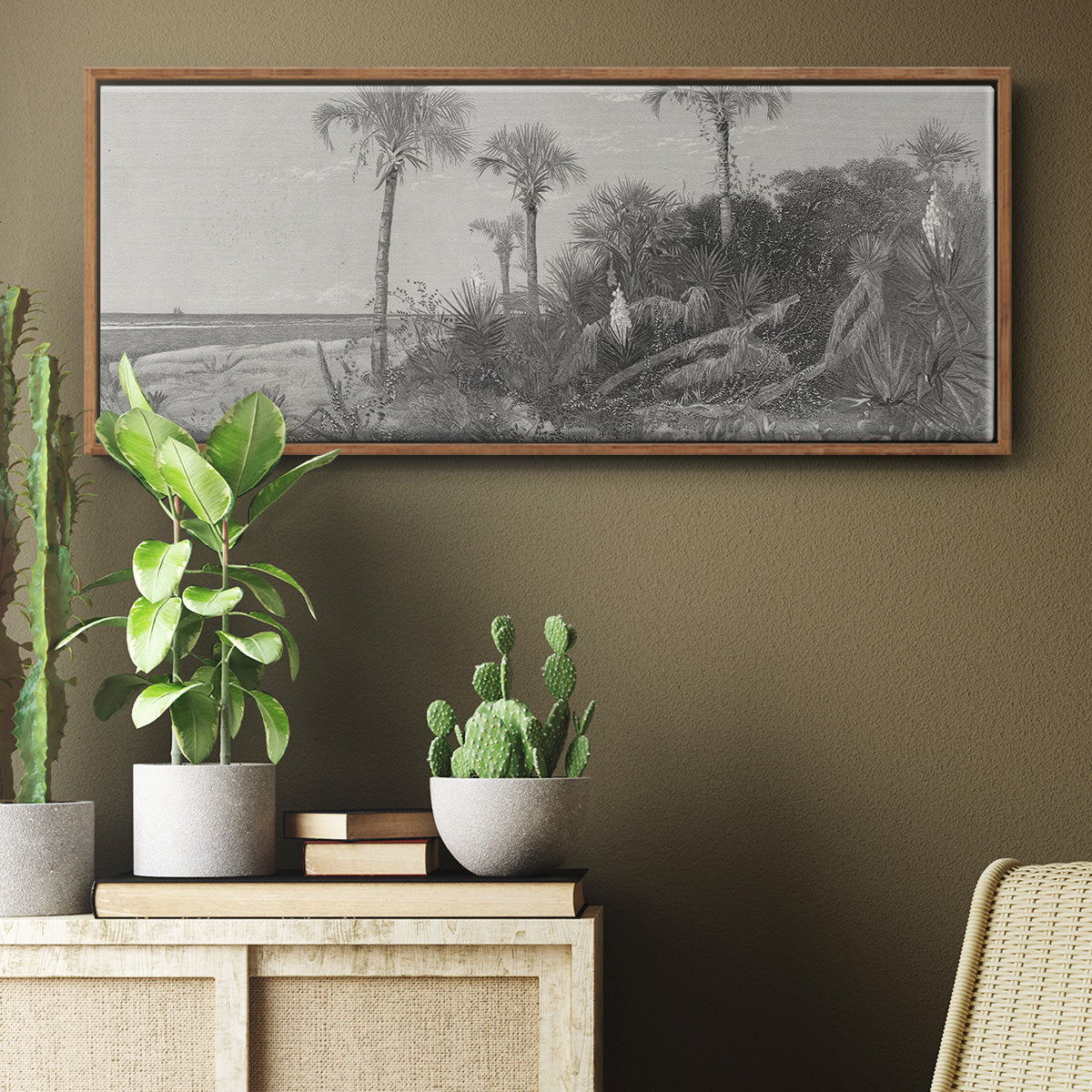 On the Coast of Florida - Floater Framed Canvas Print