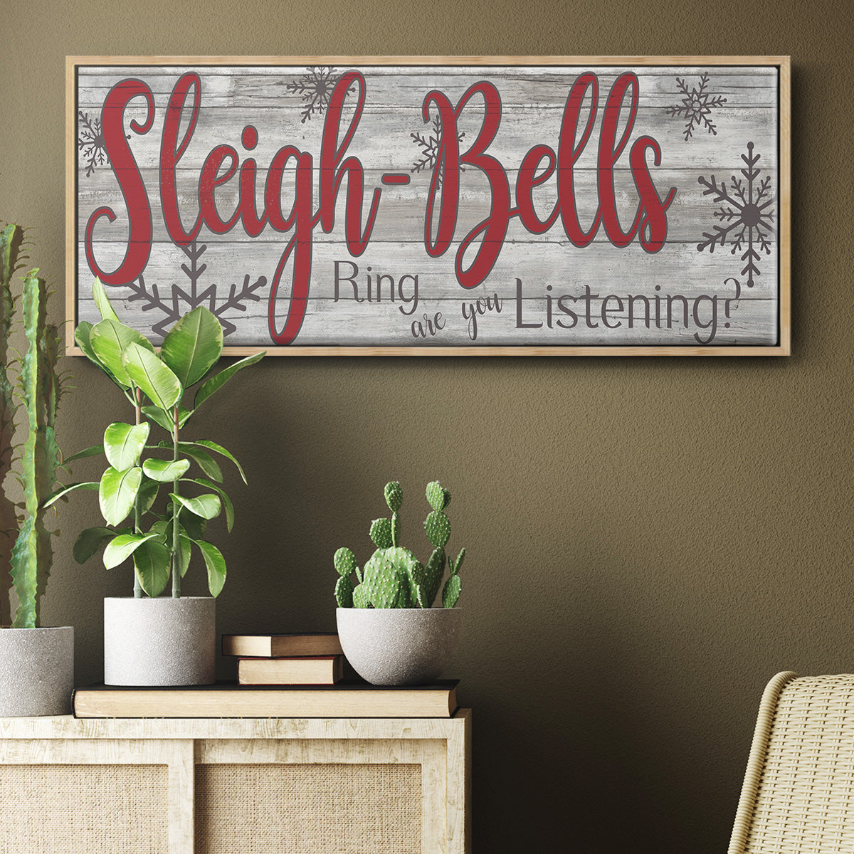 Sleigh Bells - Floater Framed Canvas Print