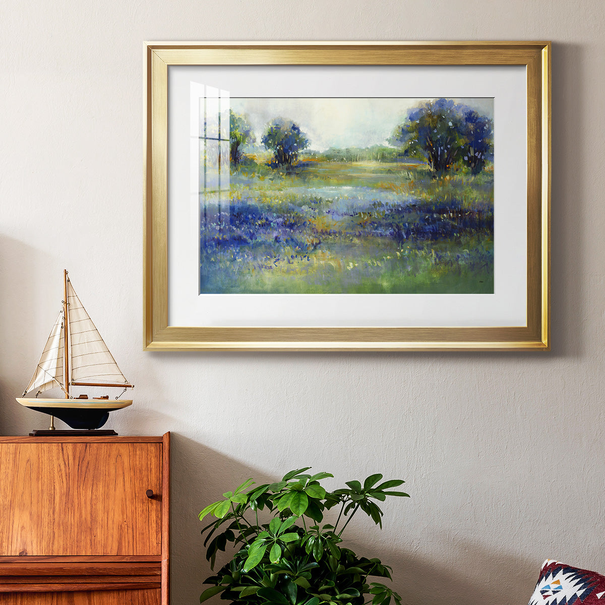 Wildflower View - Modern Framed Art Print