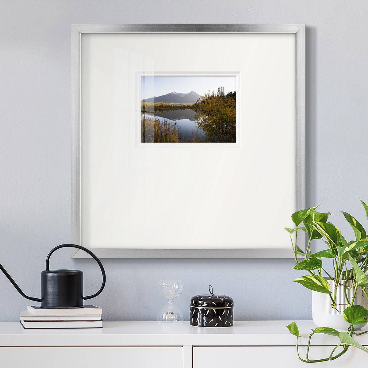 Low Light on Vermillion Premium Framed Print Double Matboard