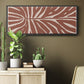 Terra Cotta Block Palms III - Floater Framed Canvas Print