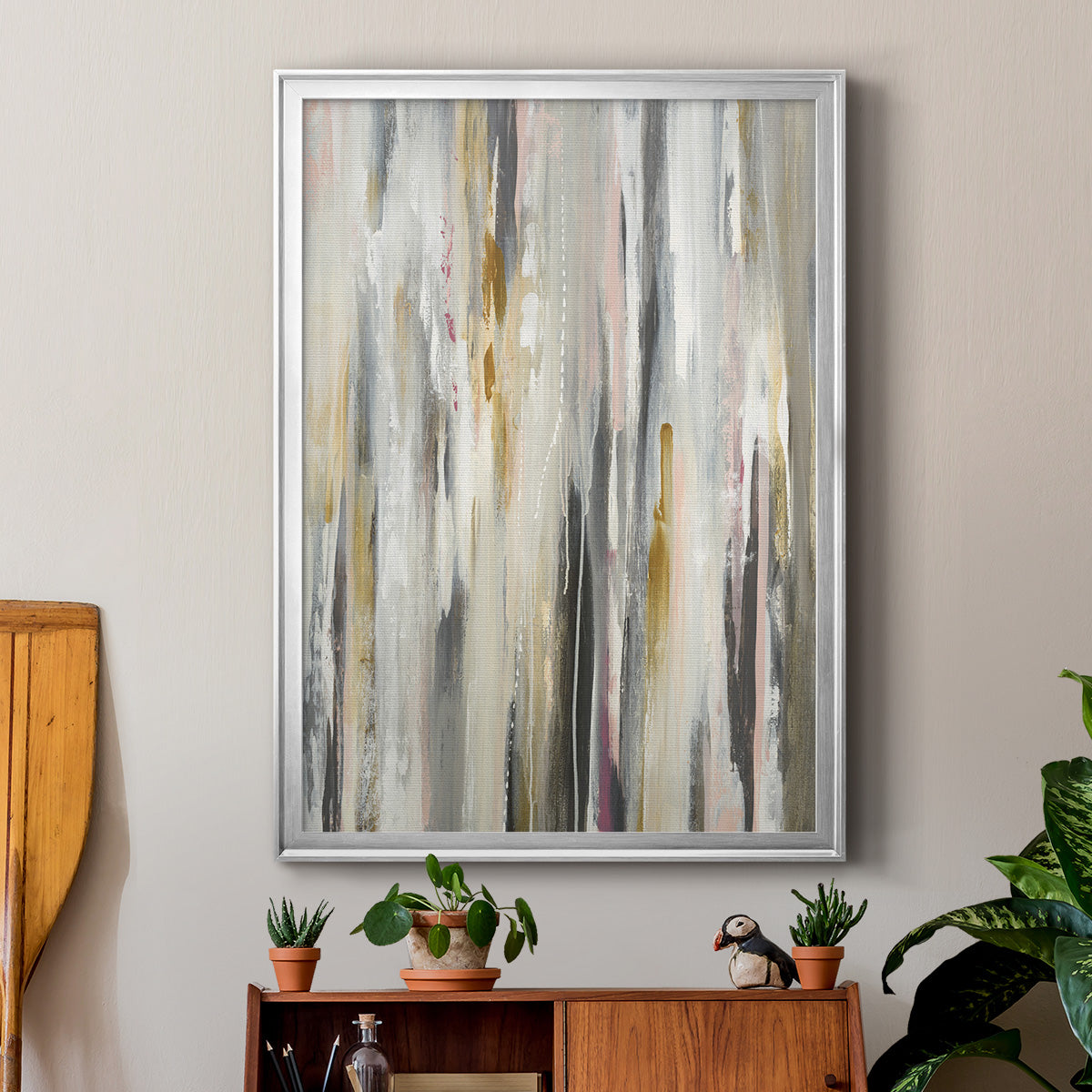 Color Ripple - Modern Framed Canvas Print