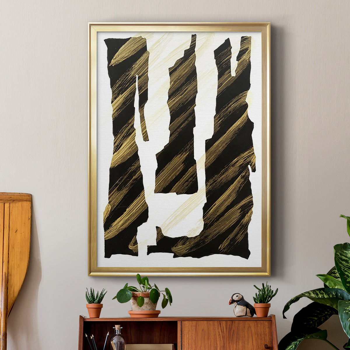 Onyx Obelisks I - Modern Framed Canvas Print