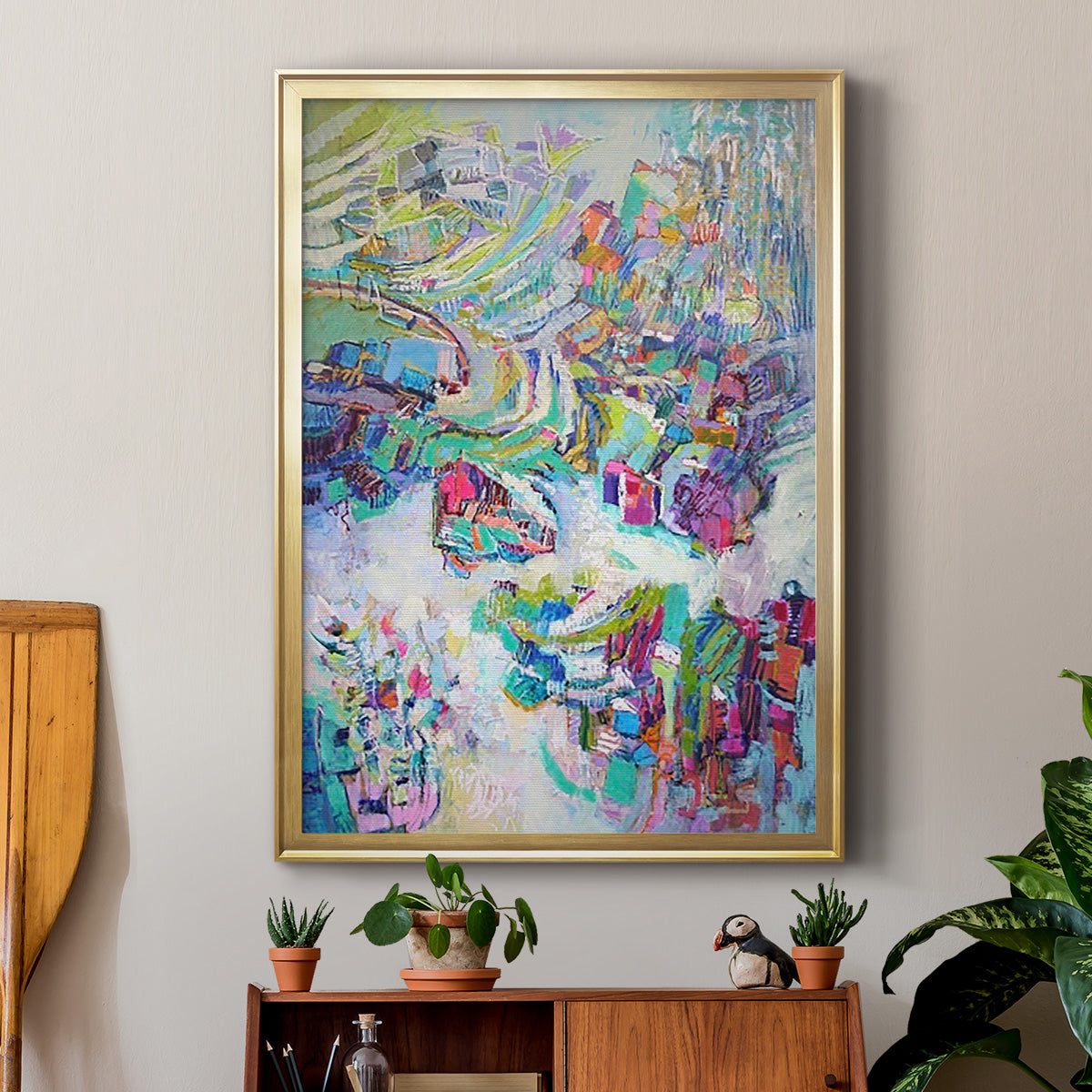 Gathering up the Goddess II - Modern Framed Canvas Print