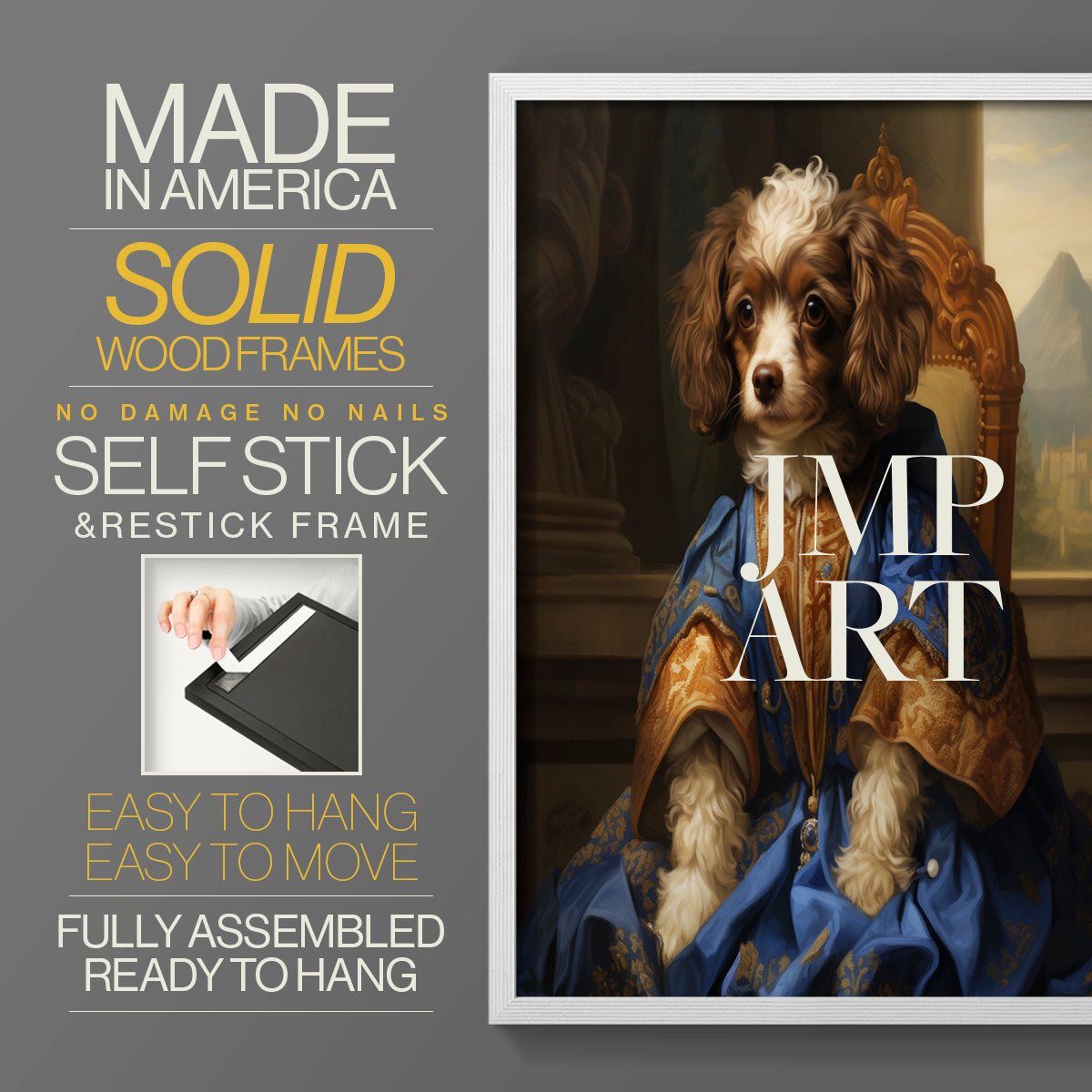Royal Animals Series LIX - Restickable Framed Art Set
