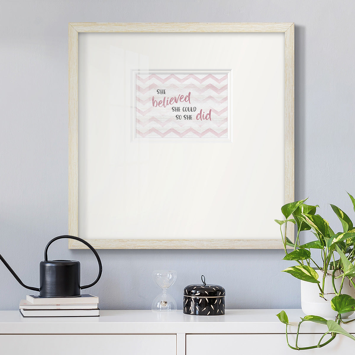 Believed She Could Premium Framed Print Double Matboard