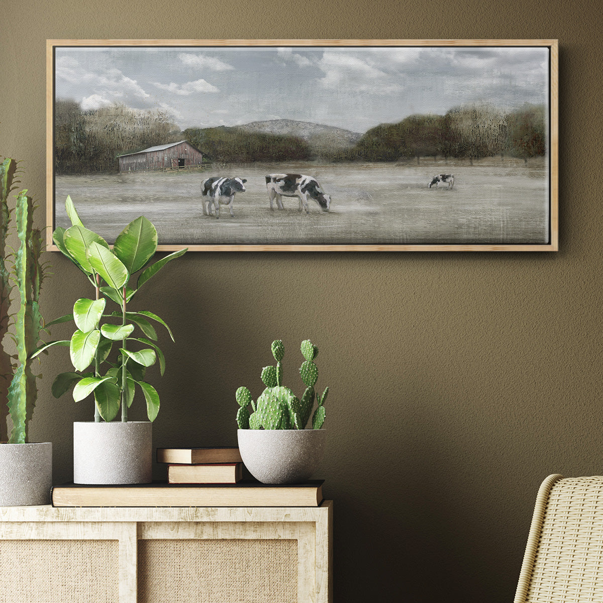Country Satisfaction - Floater Framed Canvas Print