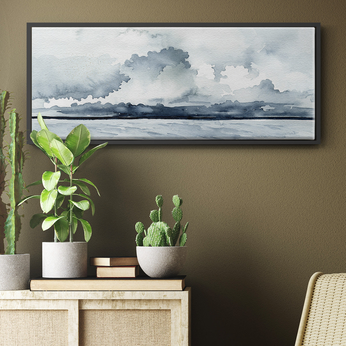 Passing Rain Storm I - Floater Framed Canvas Print