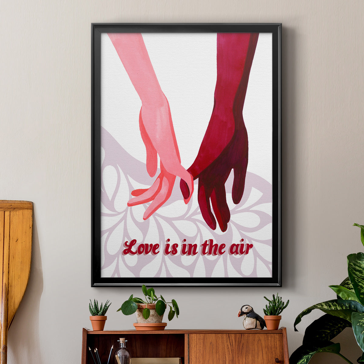 Groovy Love II - Modern Framed Canvas Print