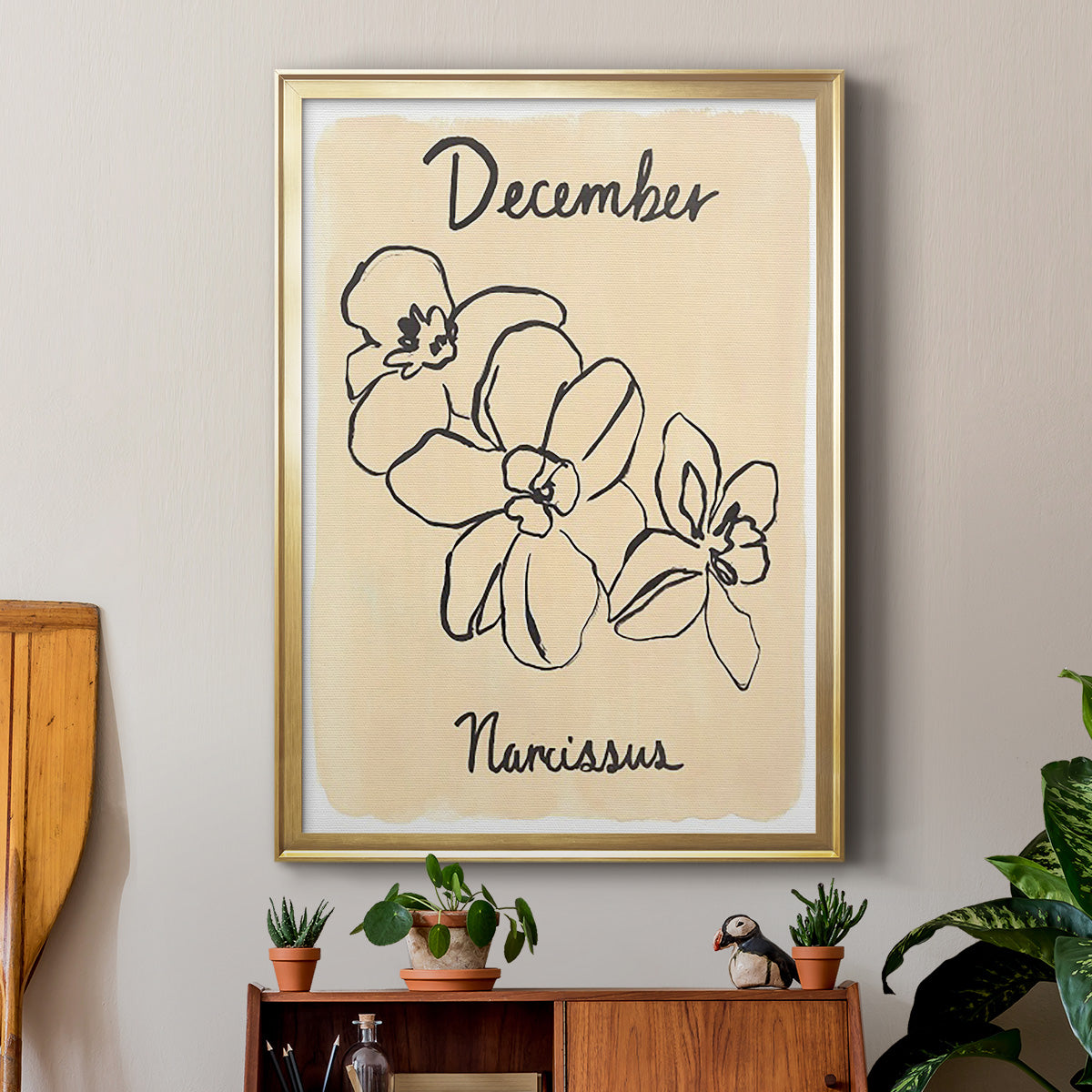 Birth Month XII - Modern Framed Canvas Print