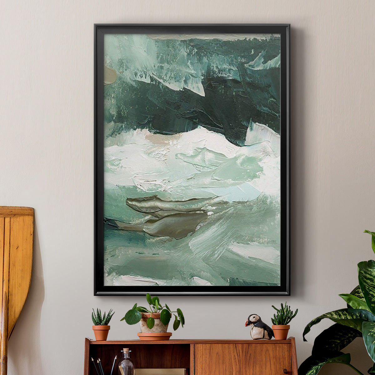 Crashing I - Modern Framed Canvas Print