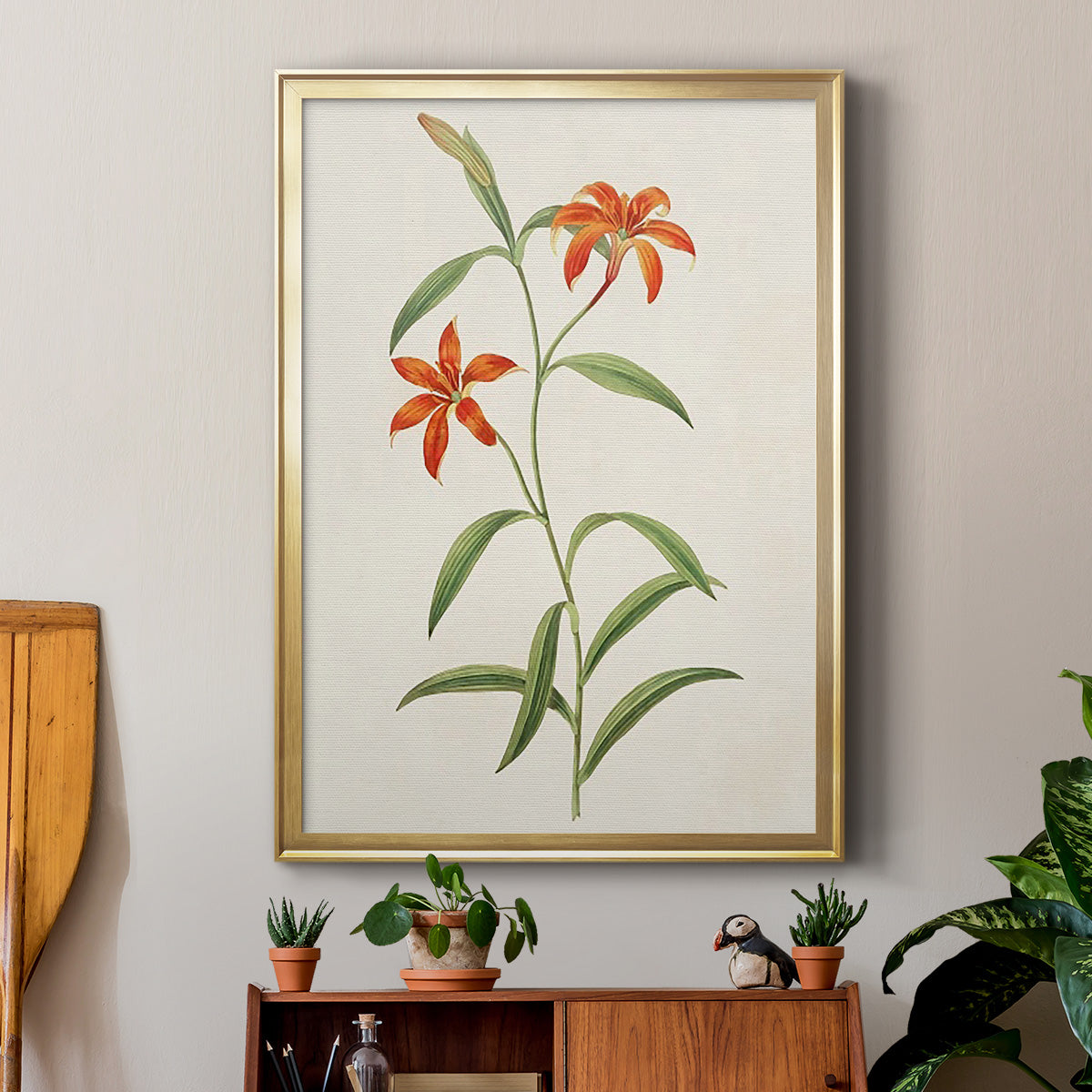 Flowers of the Seasons III - Modern Framed Canvas Print