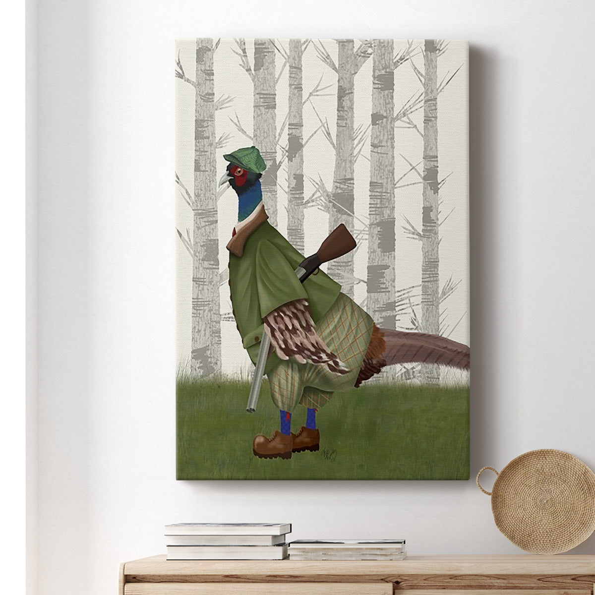 Pheasant Shooting Party 1 Premium Gallery Wrapped Canvas - Ready to Hang