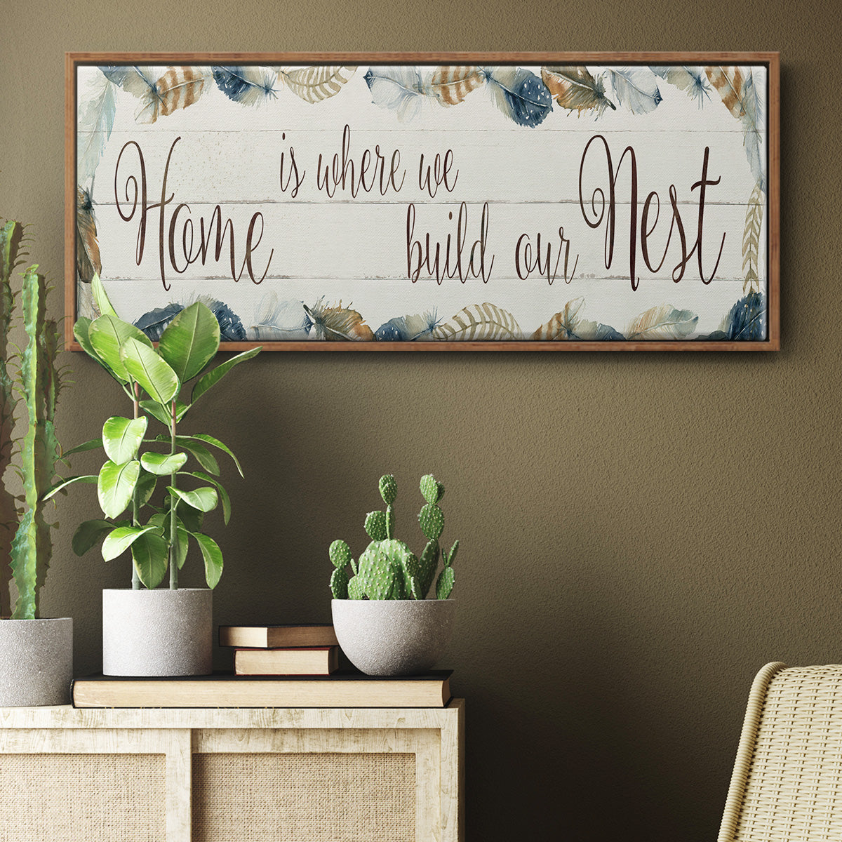 Home Nest - Floater Framed Canvas Print
