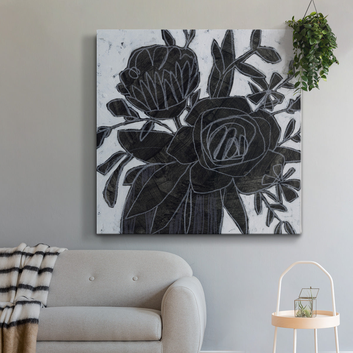 Chalkboard Garden I - Canvas Art Print