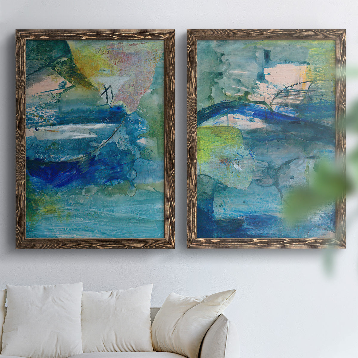 Spring Winds VII - Premium Framed Canvas 2 Piece Set - Ready to Hang