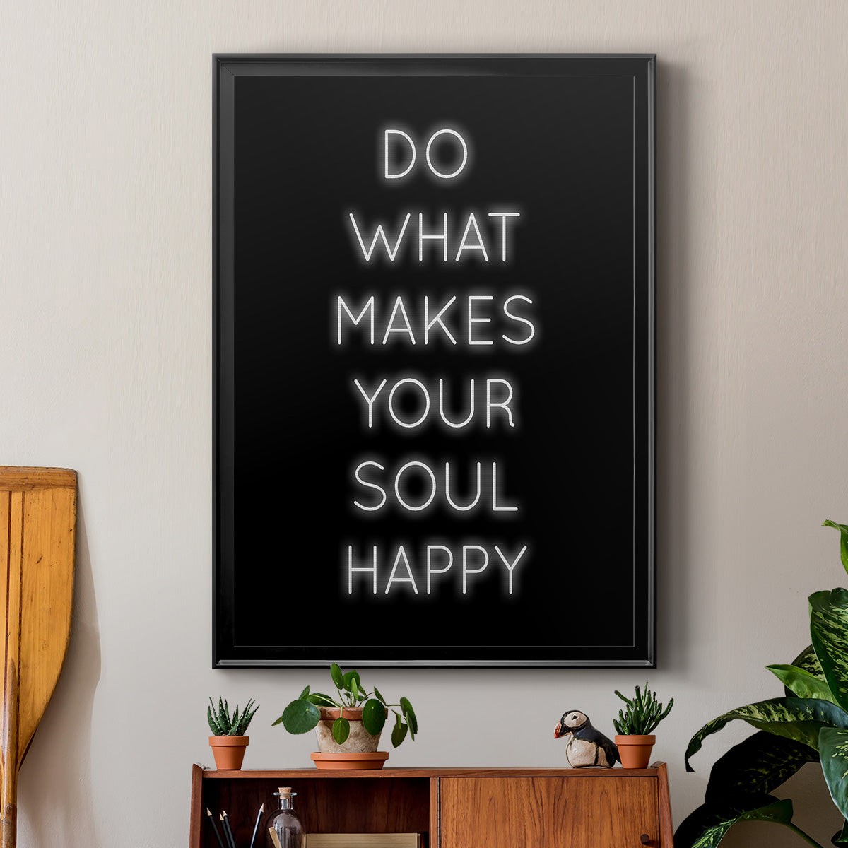 Soul Happy - Modern Framed Canvas Print